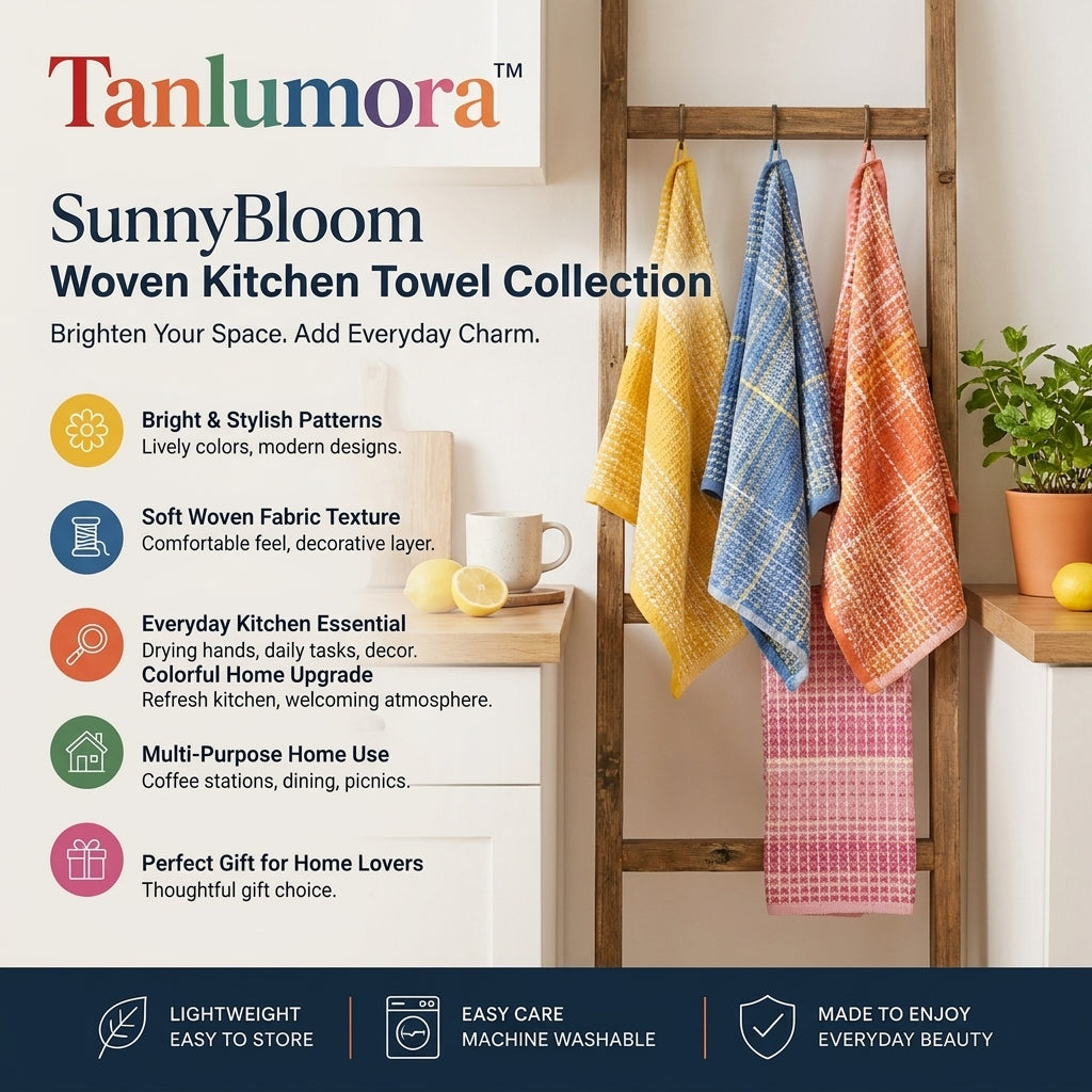 Tanlumora™ SunnyBloom Woven Kitchen Towel Collection